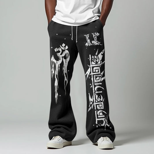 Vercoo Vintage Number 11 Graphic Stylish Casual Flared Sweatpants