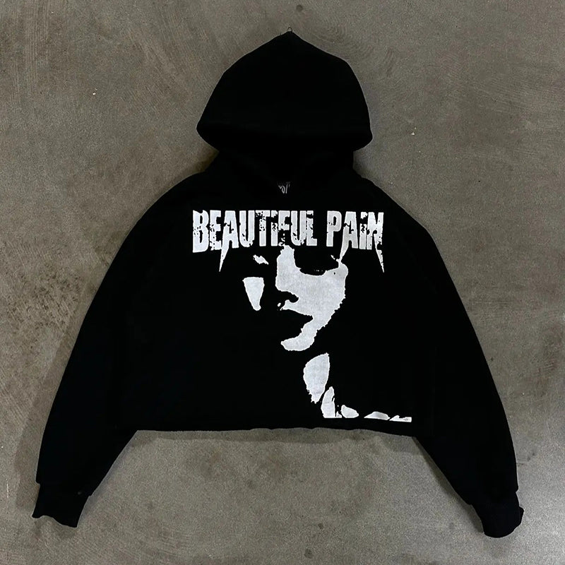 Vercoo Vintage Portrait Graphics Casual Street Hoodie