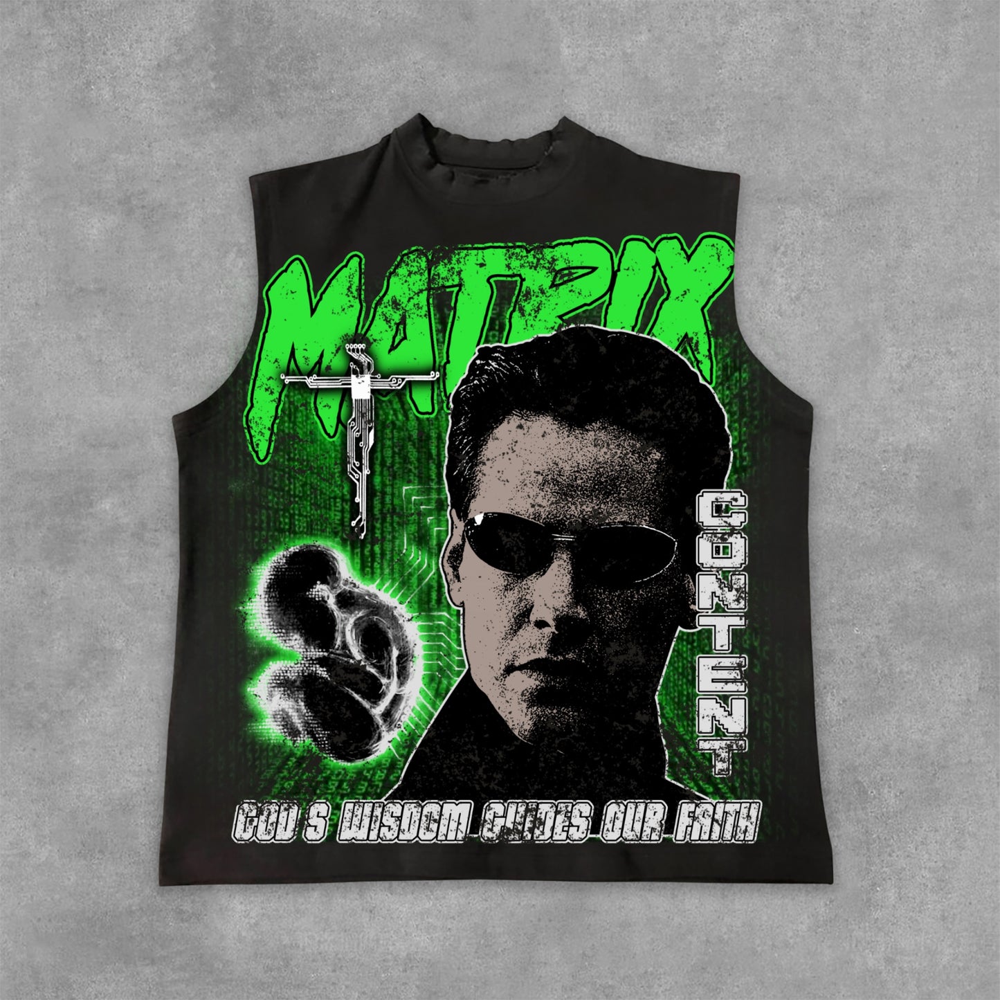 2024 The Matrix & Keanu - Old Vintage Graphic Cotton Sleeveless Vest