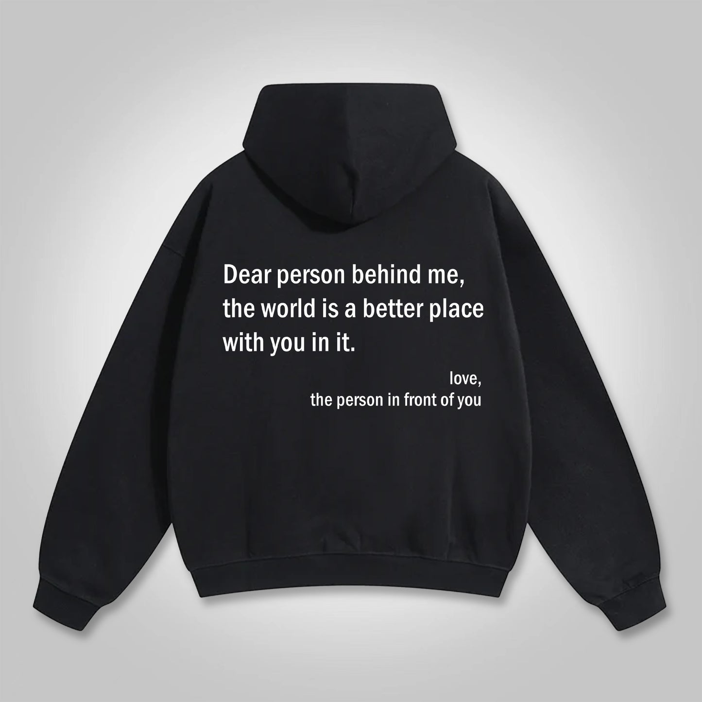 Vercoo You Are Enough Slogan Graphic Pocket Hoodie