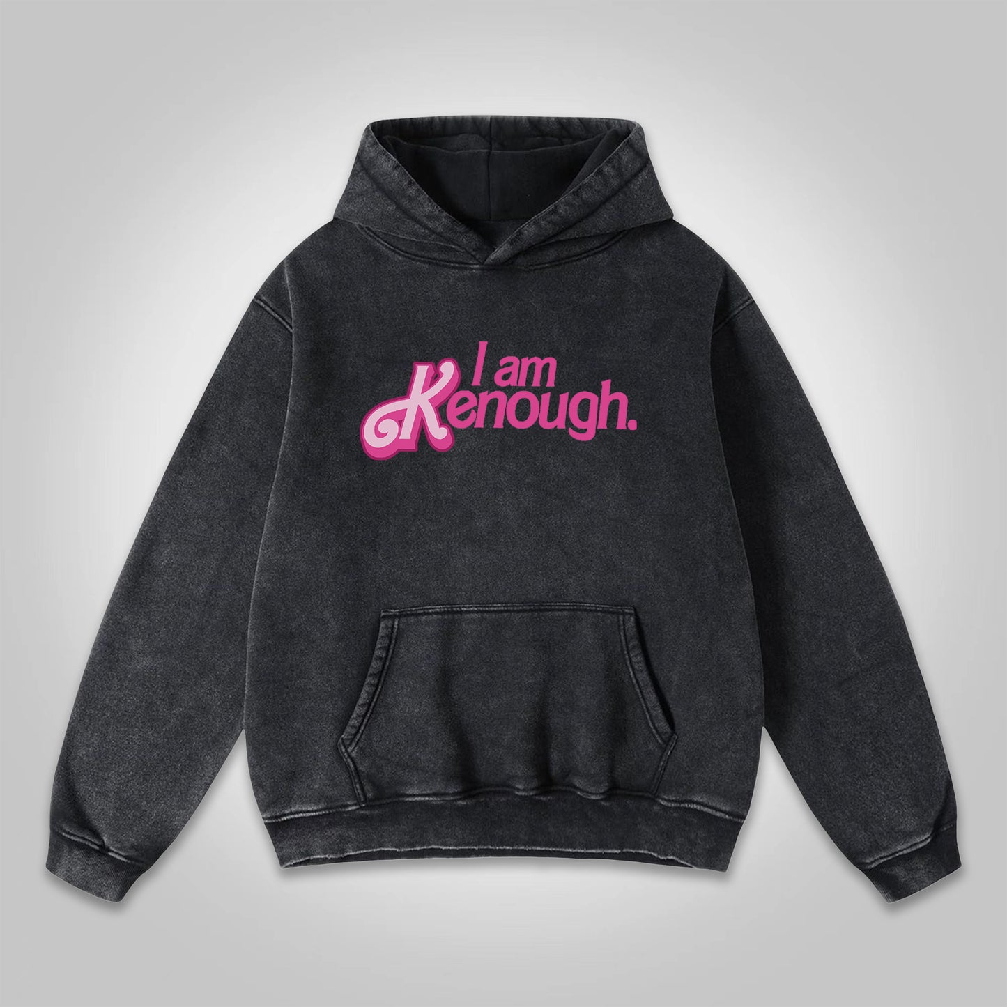 I Am Kenough Graphic Pocket Washed Hoodie