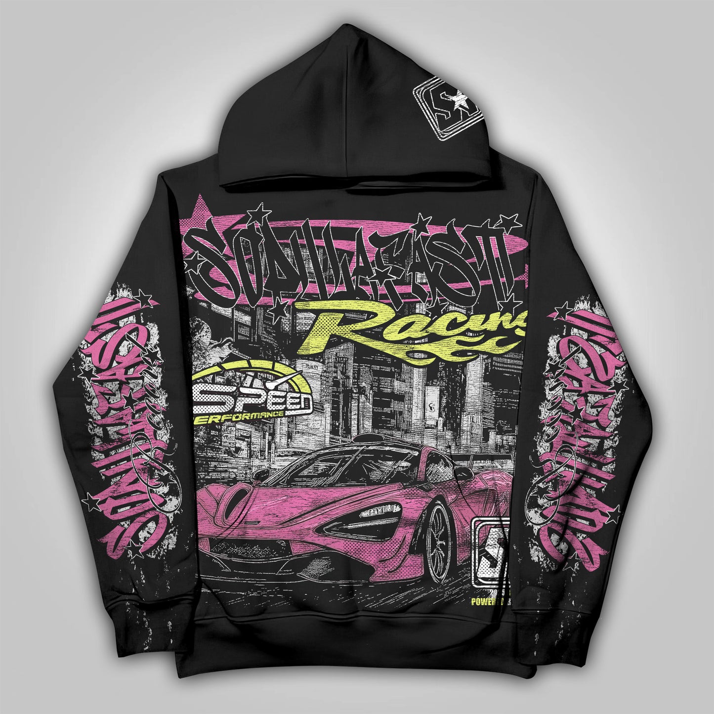 Vercoo Y2k Fast Racing Make Vintage Graphics Pocket Hoodie