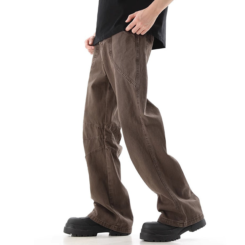 American Hip-Hop Vintage Deconstructed Loose Wide-Leg Pants