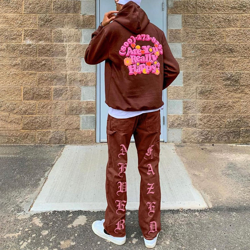 Euphoric Puff Print Graphic Pullover Hoodie