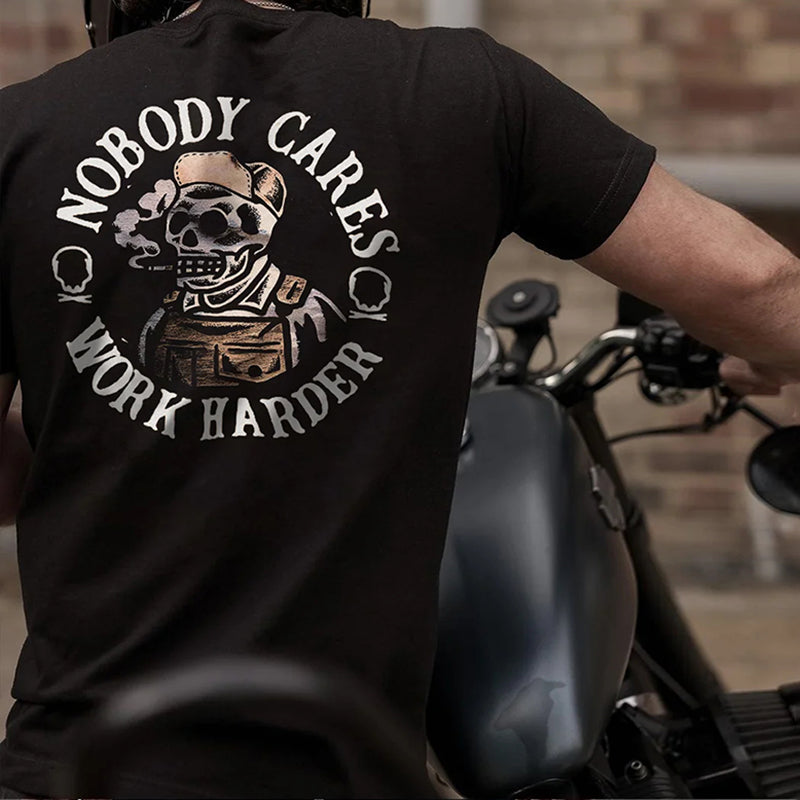 Nobody Cares Work Harder Print Graphic Men's T-Shirt