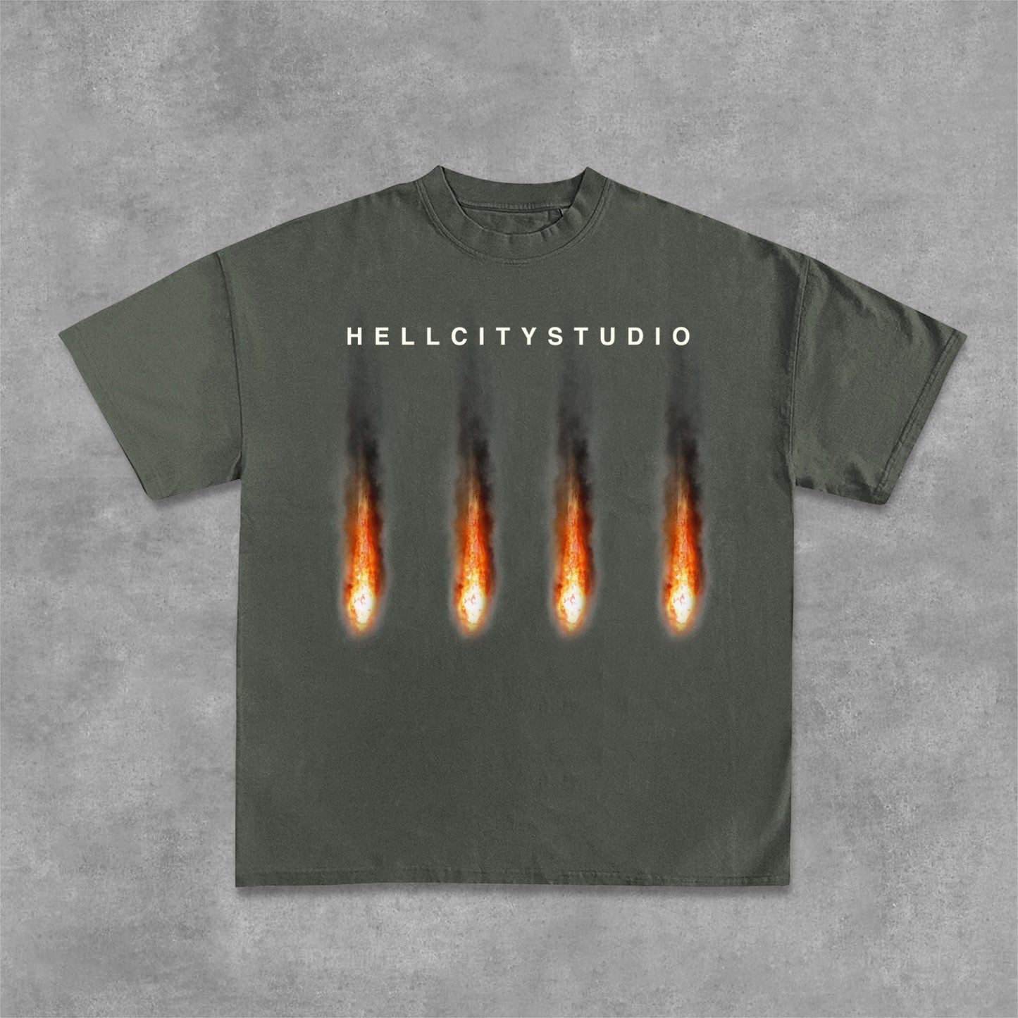 Hellcity-Meorite Fall Pattern Design T-Shirt Cotton T-Shirt