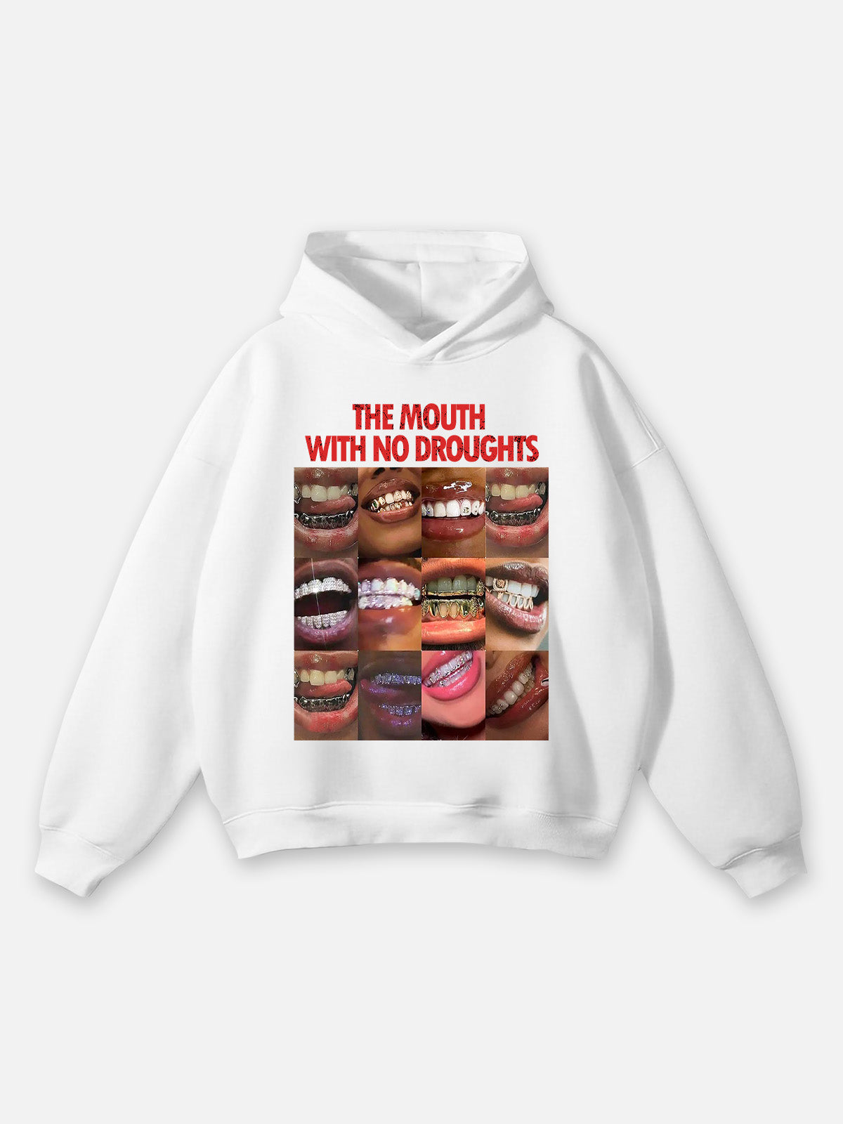 Lips The Mouth With No Droughts Graphic Hoodie