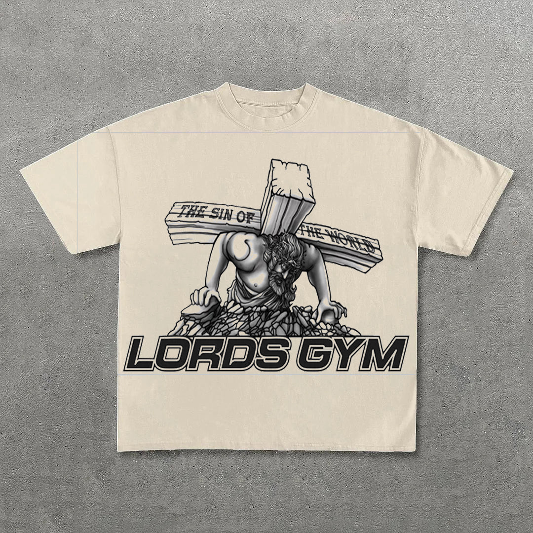 Vintage Jesus Lord's Gym Graphic Short Sleeve T-Shirt