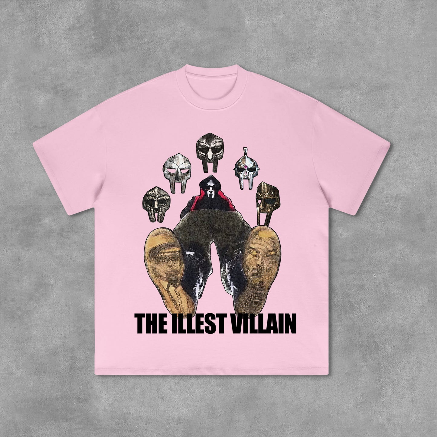 Vintage The Illest Villain Mf Doom Graphic Print Casual Cotton T-Shirt