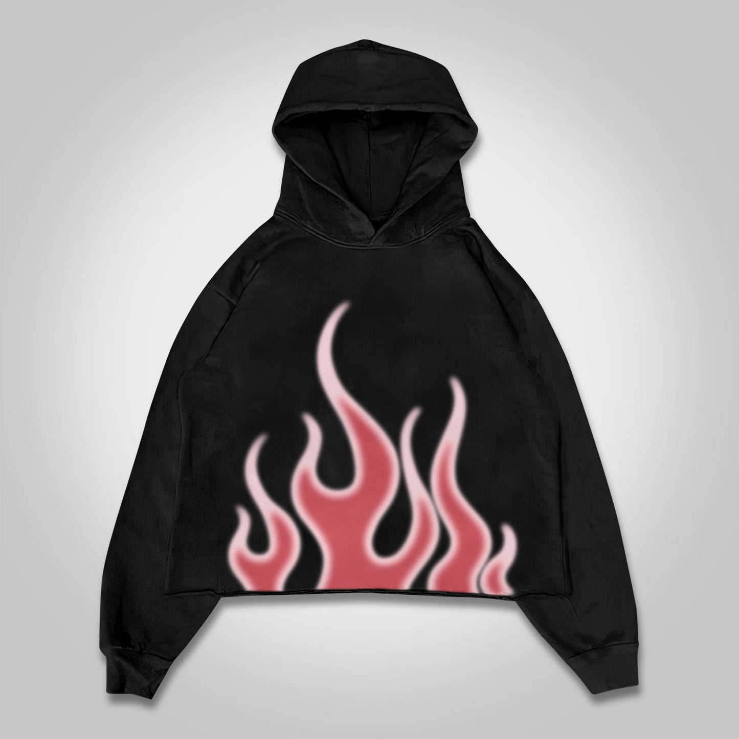 Vercoo Virtual Flame Graphics Crop Hoodie