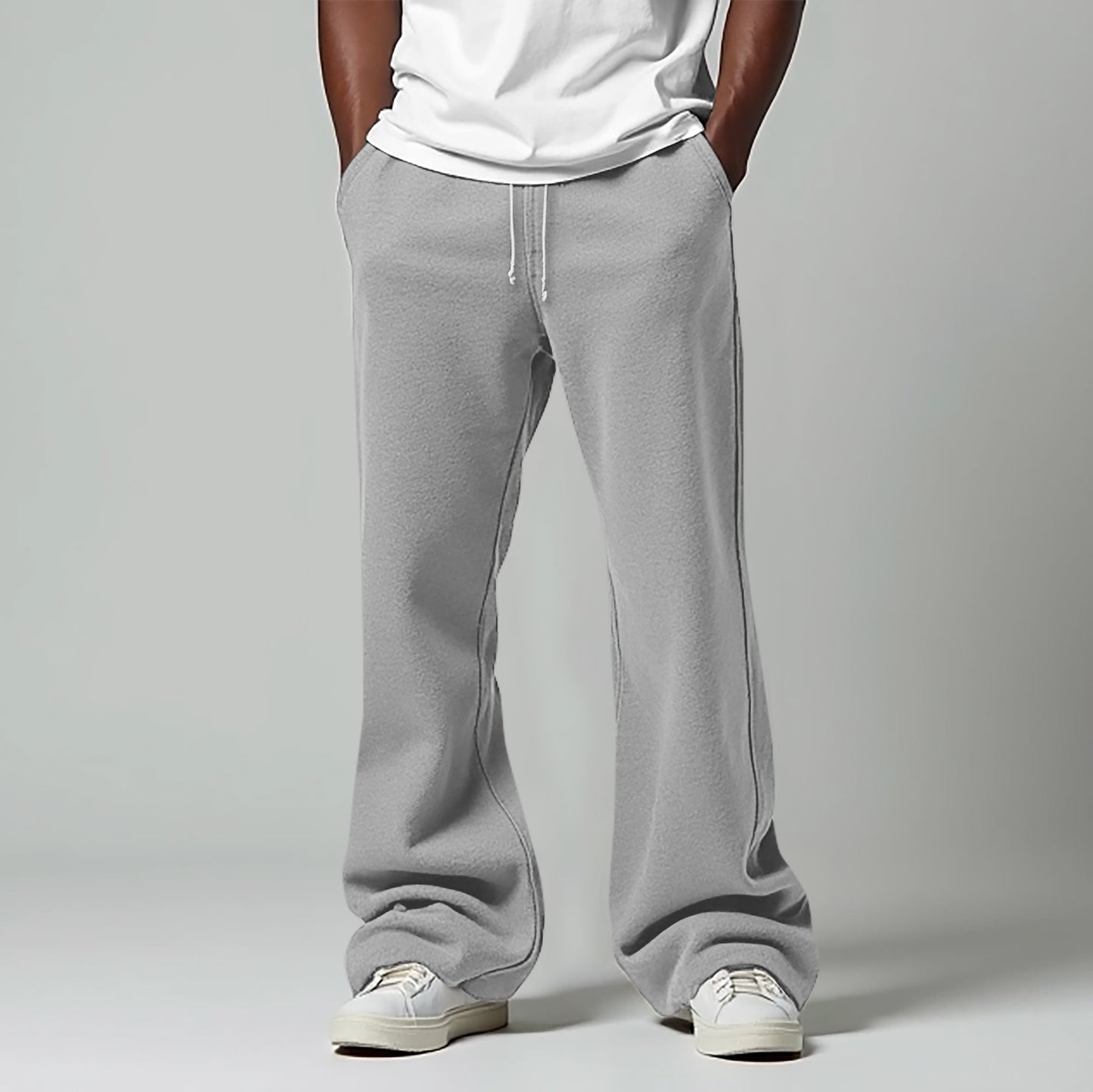 Men's Essentials Everyday Black Flared Sweatpants