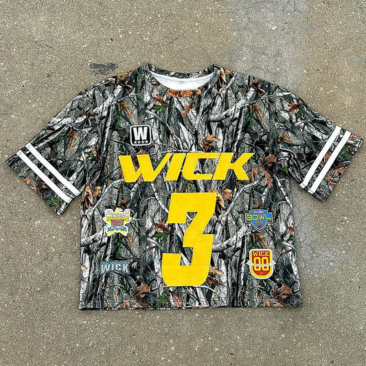 Vintage Wick Camo Graphic Short Sleeve T-Shirt