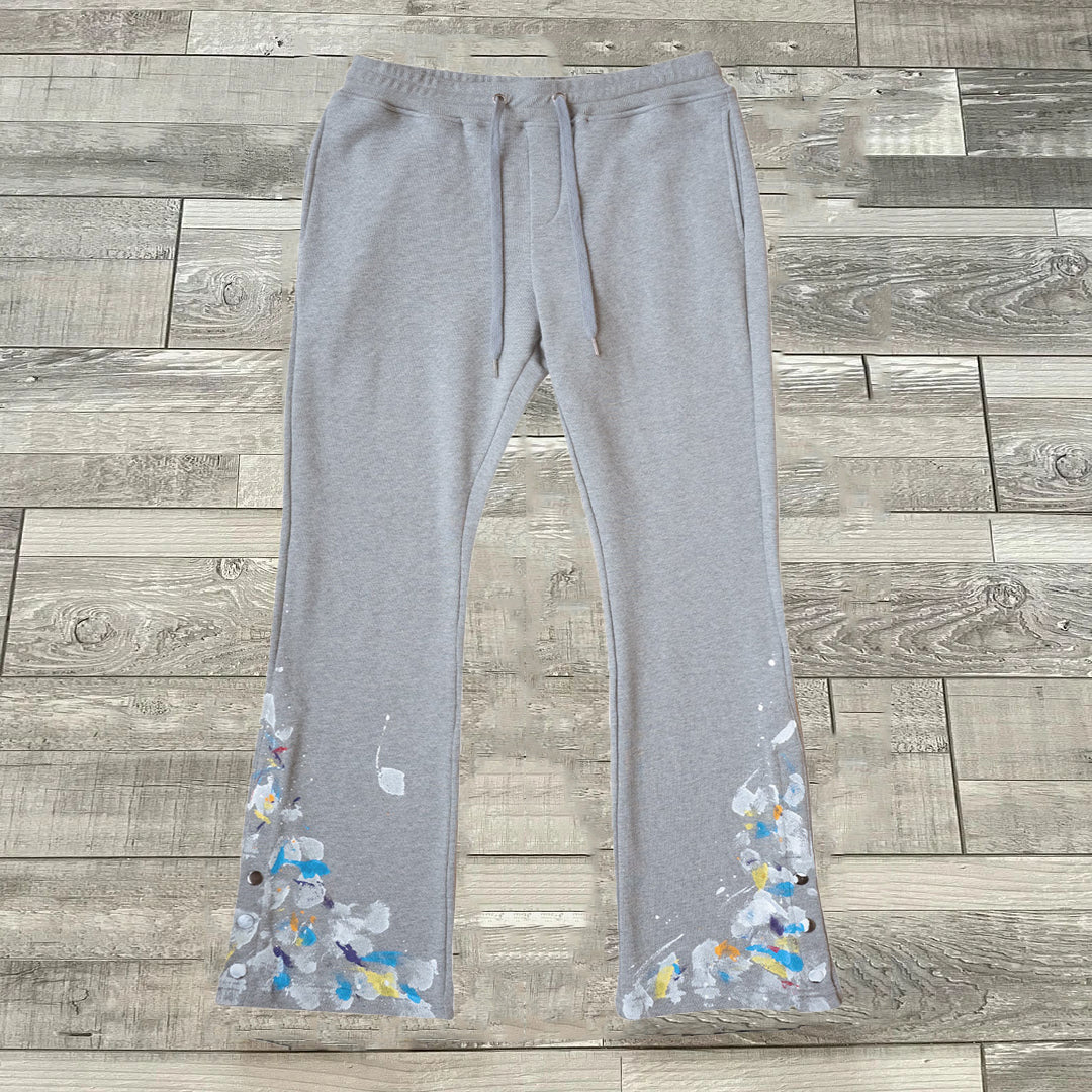 Personalized Casual Street Ink Flared Sweats Trousers