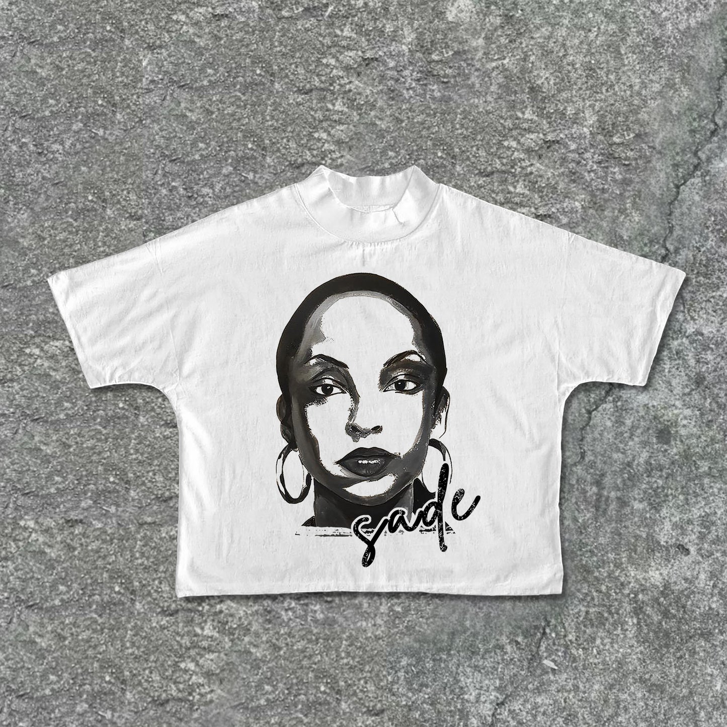 Vercoo Vintage Sade Adu Graphics Print Cropped T-Shirts