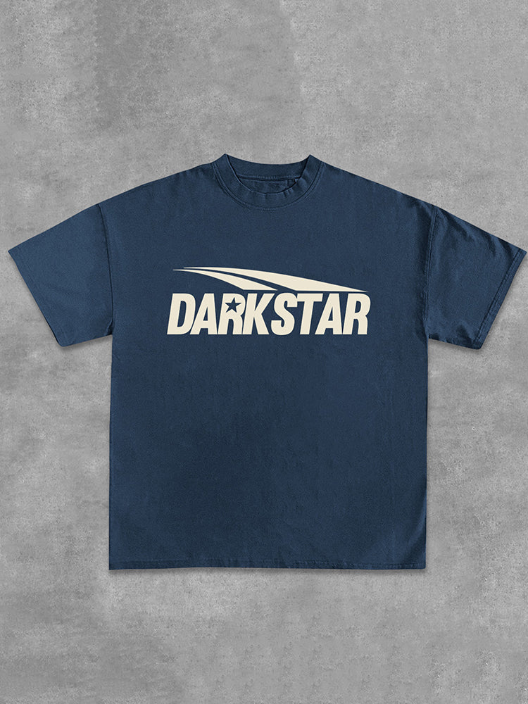 Darkstar-2024 Basic Letter Design Printed Graphic Cotton T-Shirt