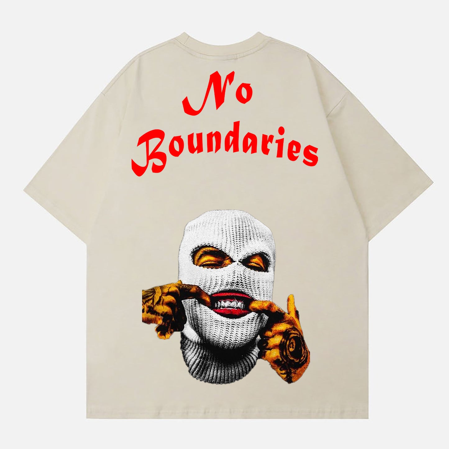 Vercoo Vintage Y2k No Boundaries Graphic Cotton T-Shirt