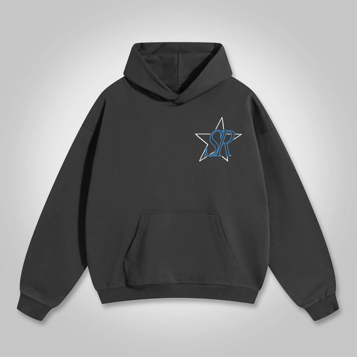 Vercoo Vintage Stars Graphic Print Pocket Hoodie