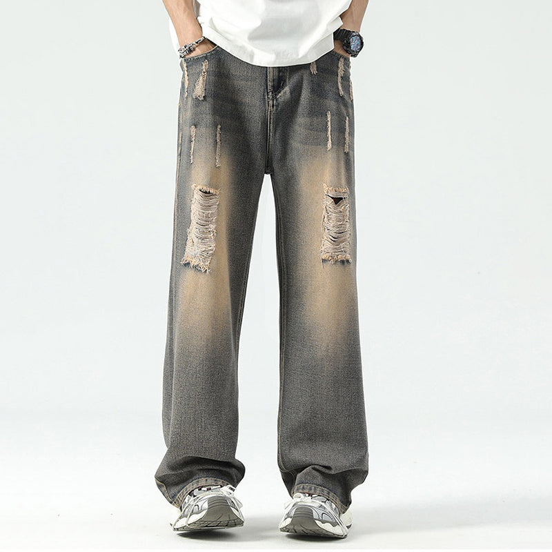 American High Street Distressed Washed Ripped Jeans