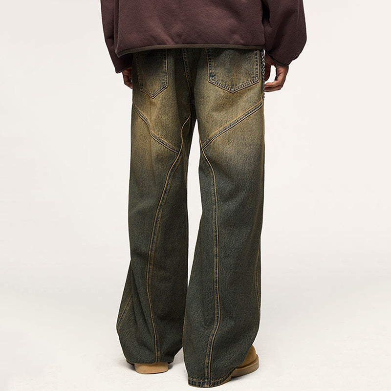 Wasteland Split Washed Wide Leg Jeans