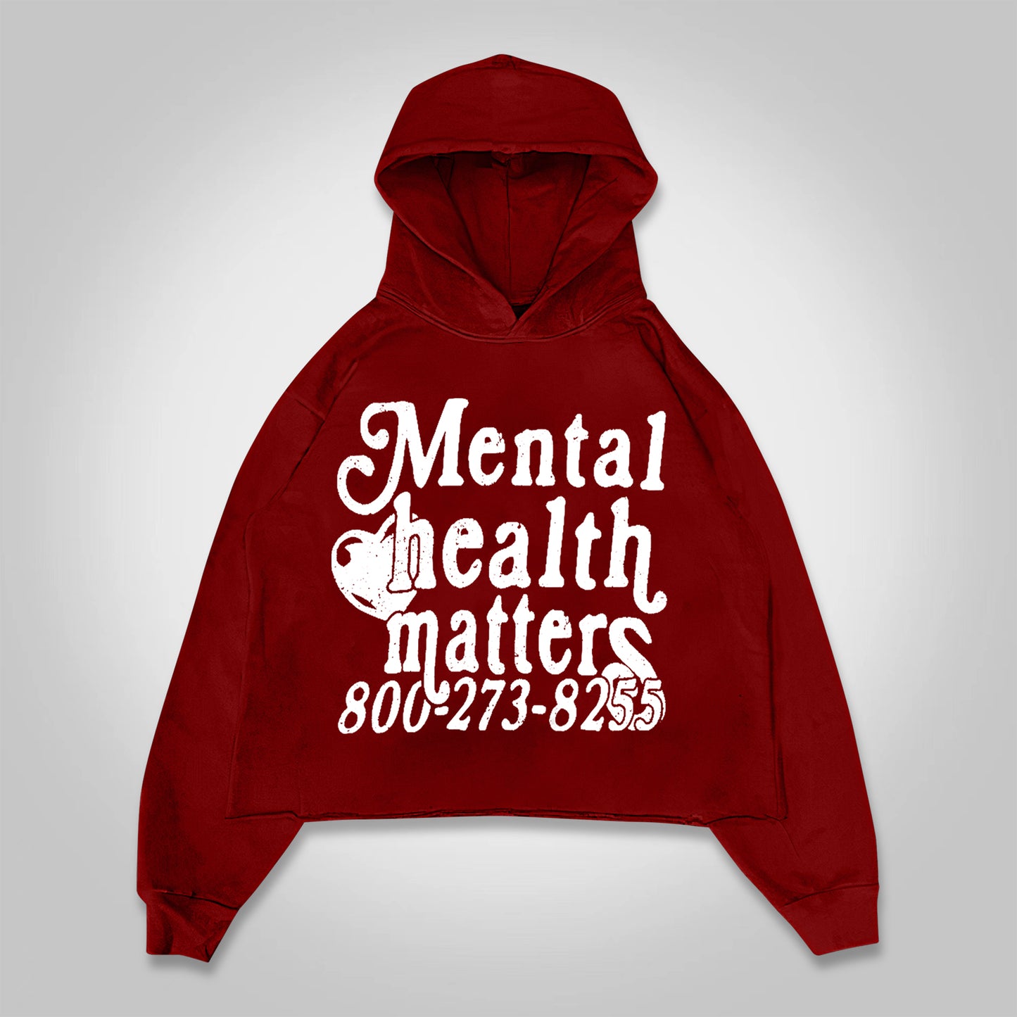 Mental Health Matters Graphic Print Pullover Hoodie