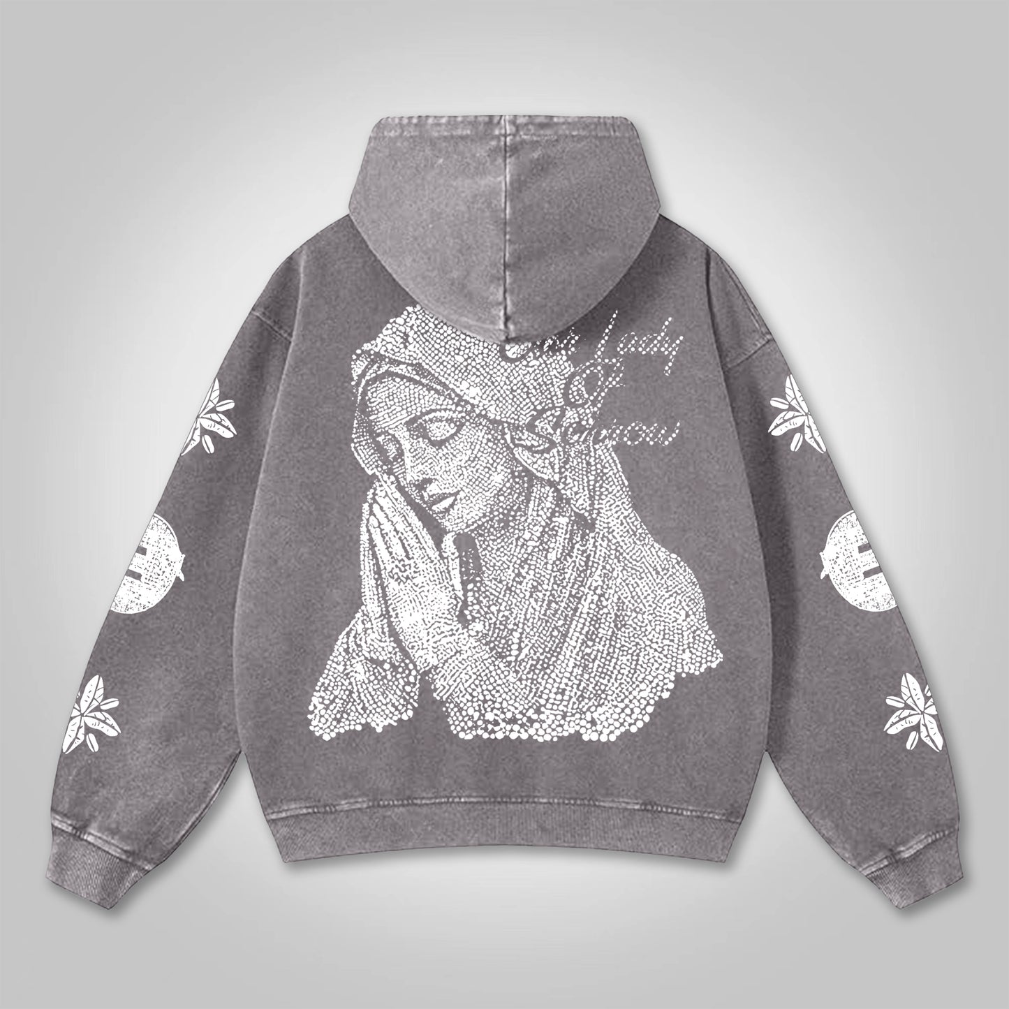 Vintage Madonna Graphic Acid Washed Oversized Hoodie