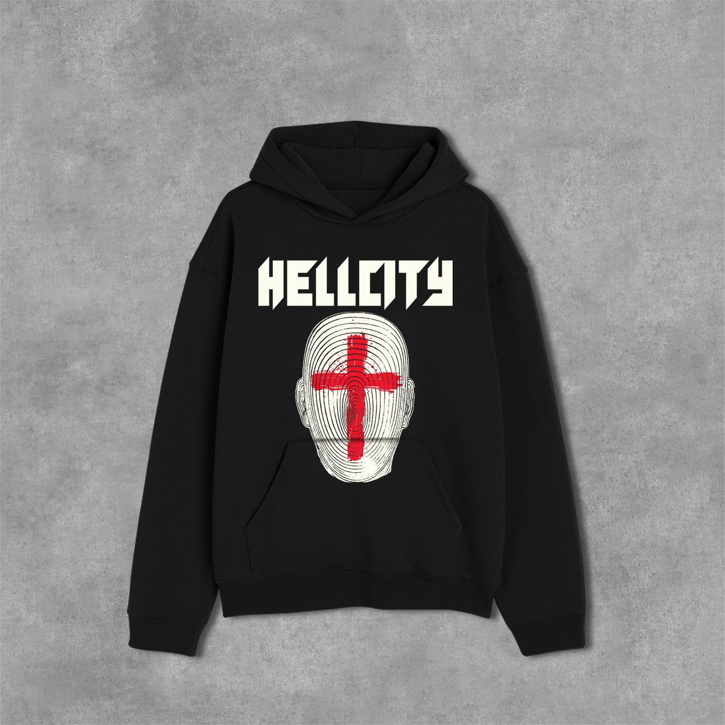 Fashion Hellcity-New Printed Pattern Design Pocket Hoodie