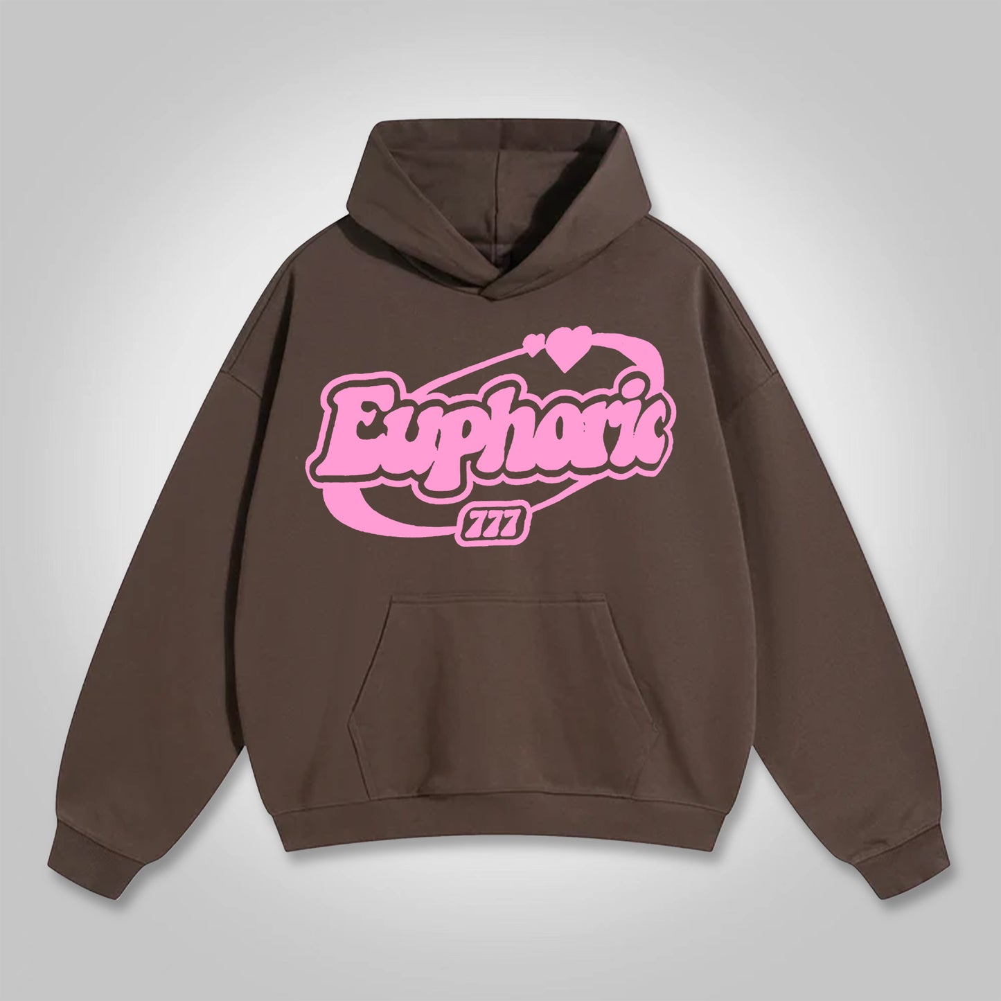 Euphoric Puff Print Graphic Pullover Hoodie