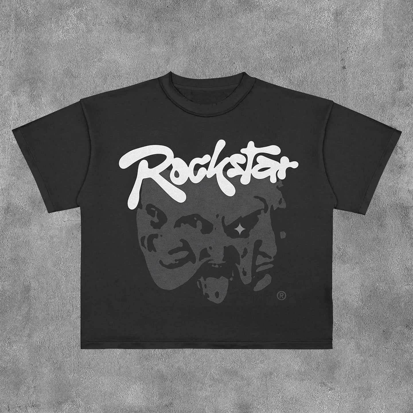 Vercoo Vintage Rockstar Graphic Cotton Short Sleeve T-Shirt