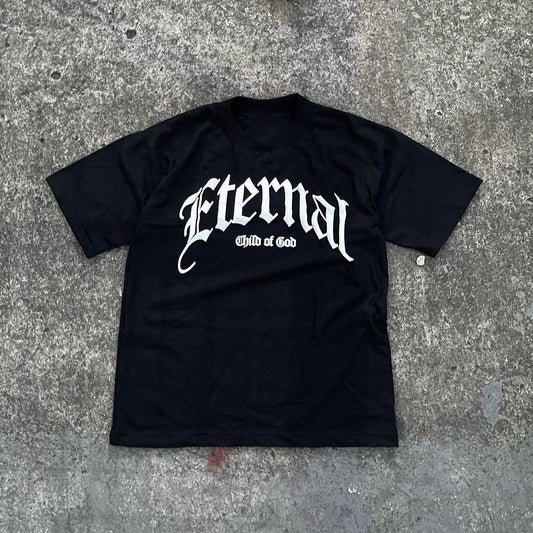 Vintage Eternal Child Of God Graphic Cotton Short Sleeve T-Shirt