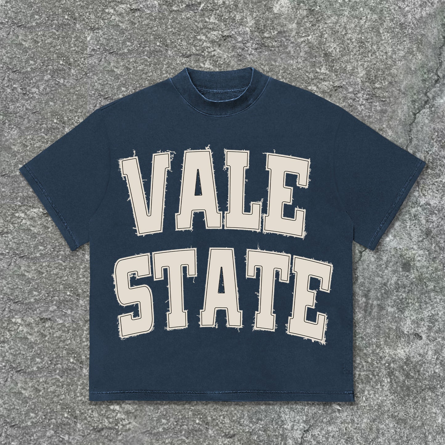 Vintage Vale State Graphic Print Cotton T-Shirt