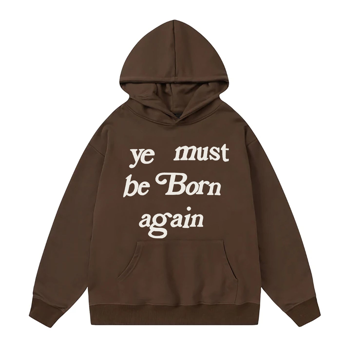 Men's Ye Must Be Born Again Graphic Printed Pocket Hoodie