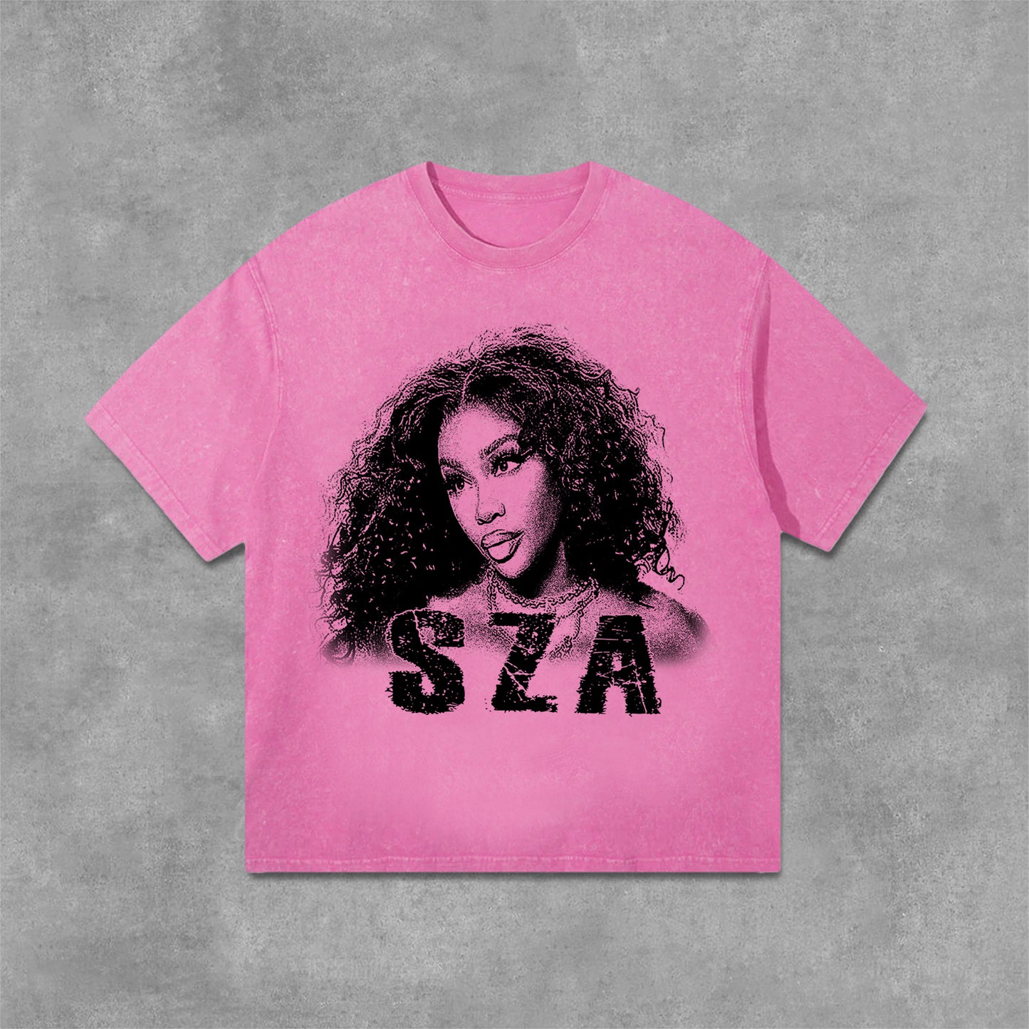 Vintage Sza Graphic Print Acid Washed T-Shirt