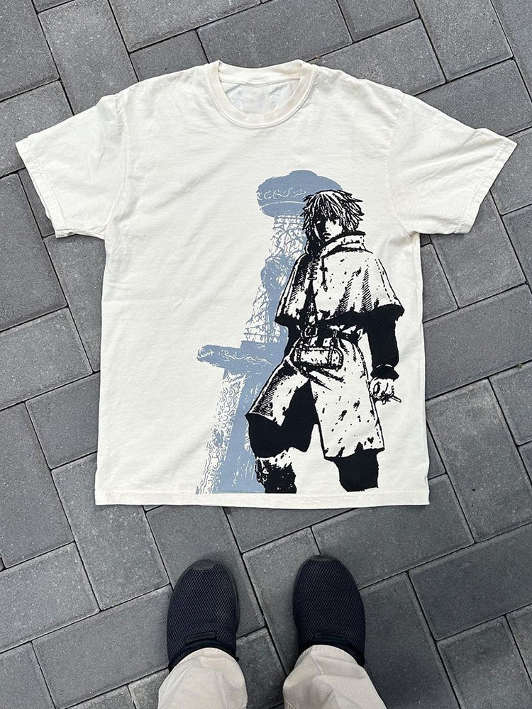 Vinland Saga Thorfinn Print Graphic Cotton T-Shirt