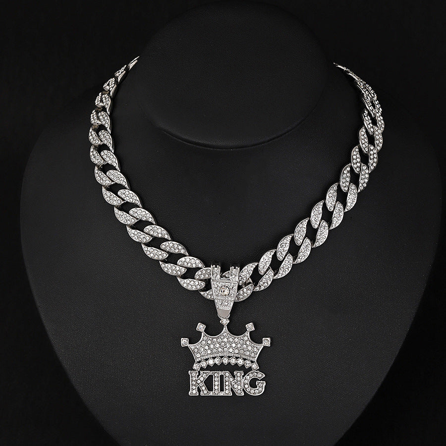 Hip Hop King Crown Diamond Cuban Necklace