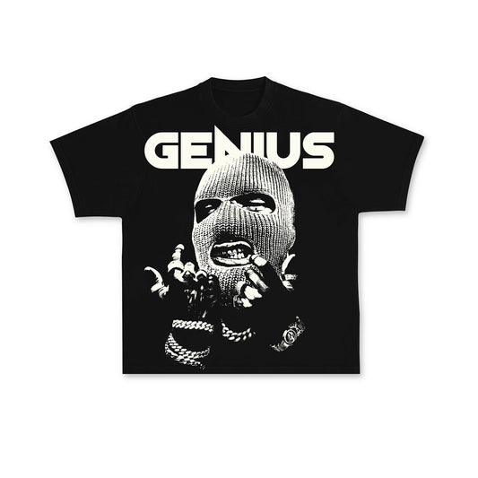 Men's Street Genius Graphic Casual Short Sleeve Cotton T-Shirt