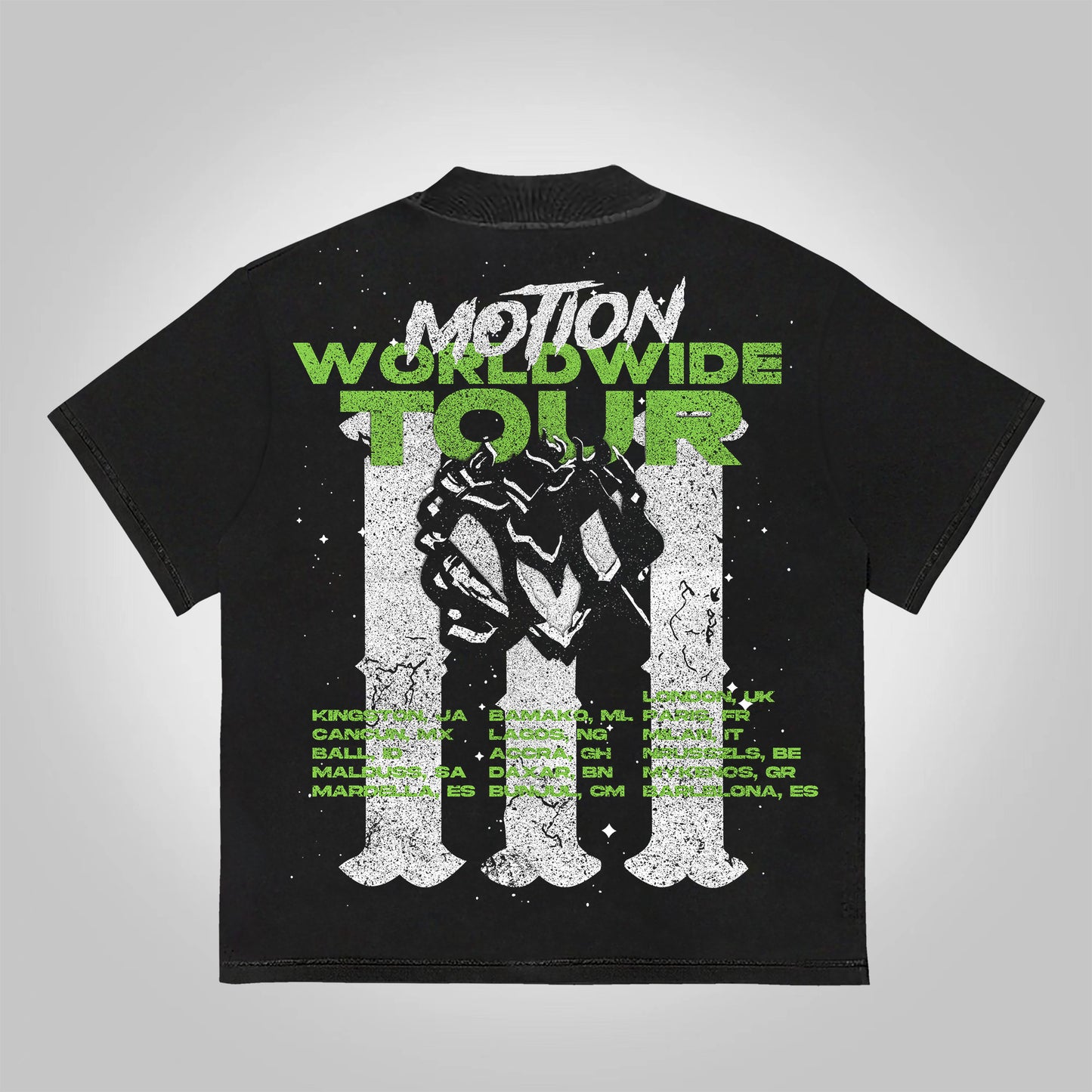 Vintage Motion World Tour Graphic Cotton T-Shirt