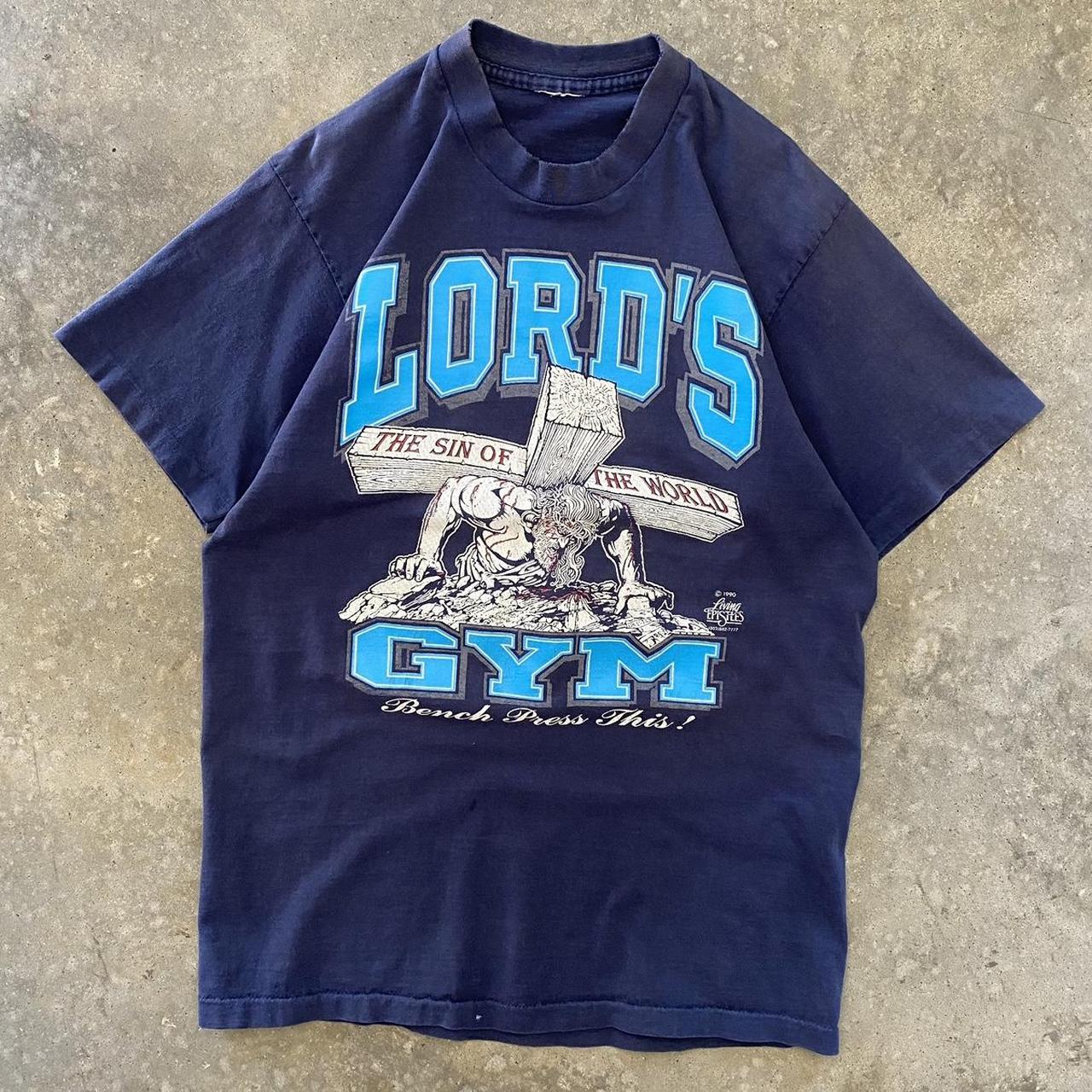 Vintage 90 S Faded Navy Lords Gym Short Sleeve T-Shirt