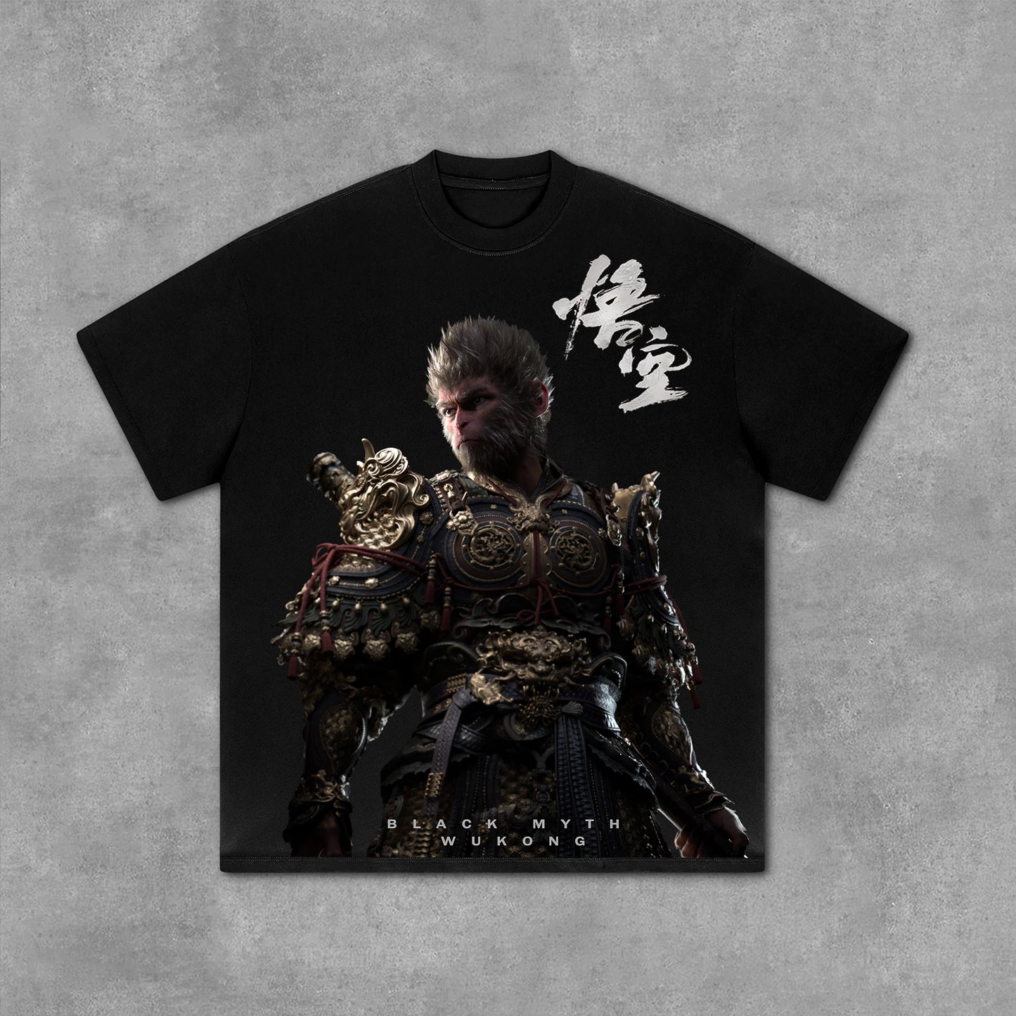 Black Myth Wukong Graphic Print Cotton T-Shirt