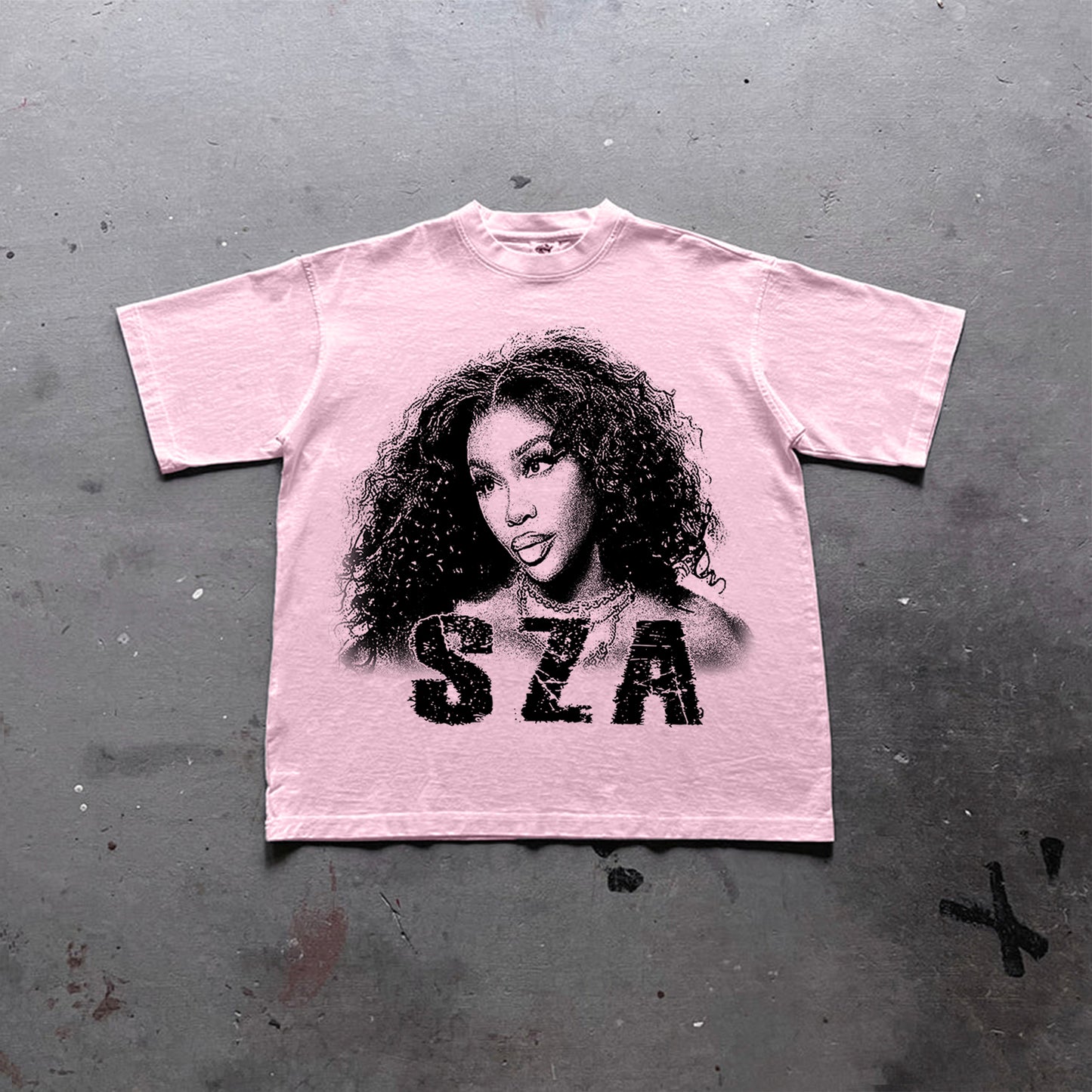 Vercoo Vintage Sza Graphic Print Cotton T-Shirt