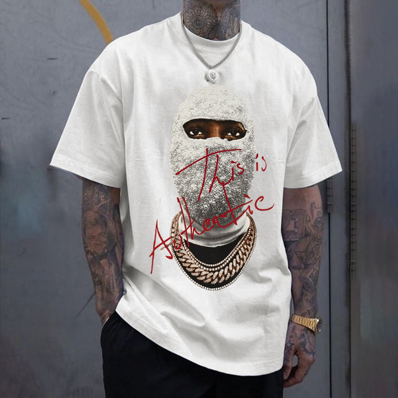 Vercoo Y2k Fashion Hip Hop Print Graphic Men's T-Shirt