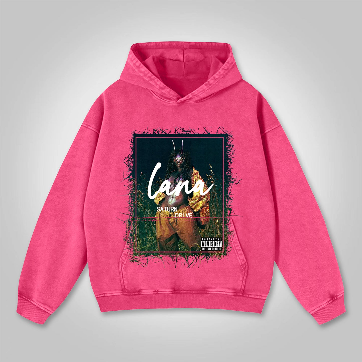 Vercoo Vintage SZA Graphics Lana Album Print Washed Hoodie