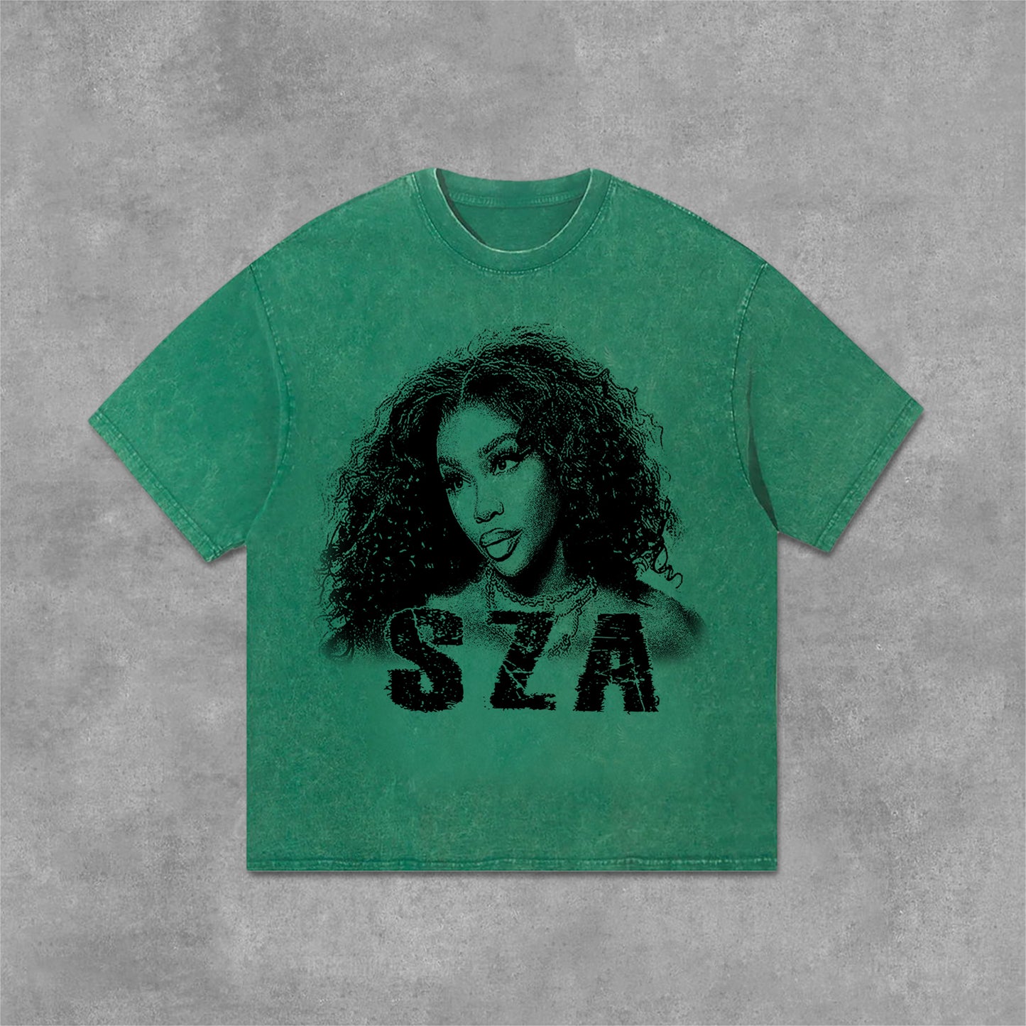 Vintage Sza Graphic Print Acid Washed T-Shirt