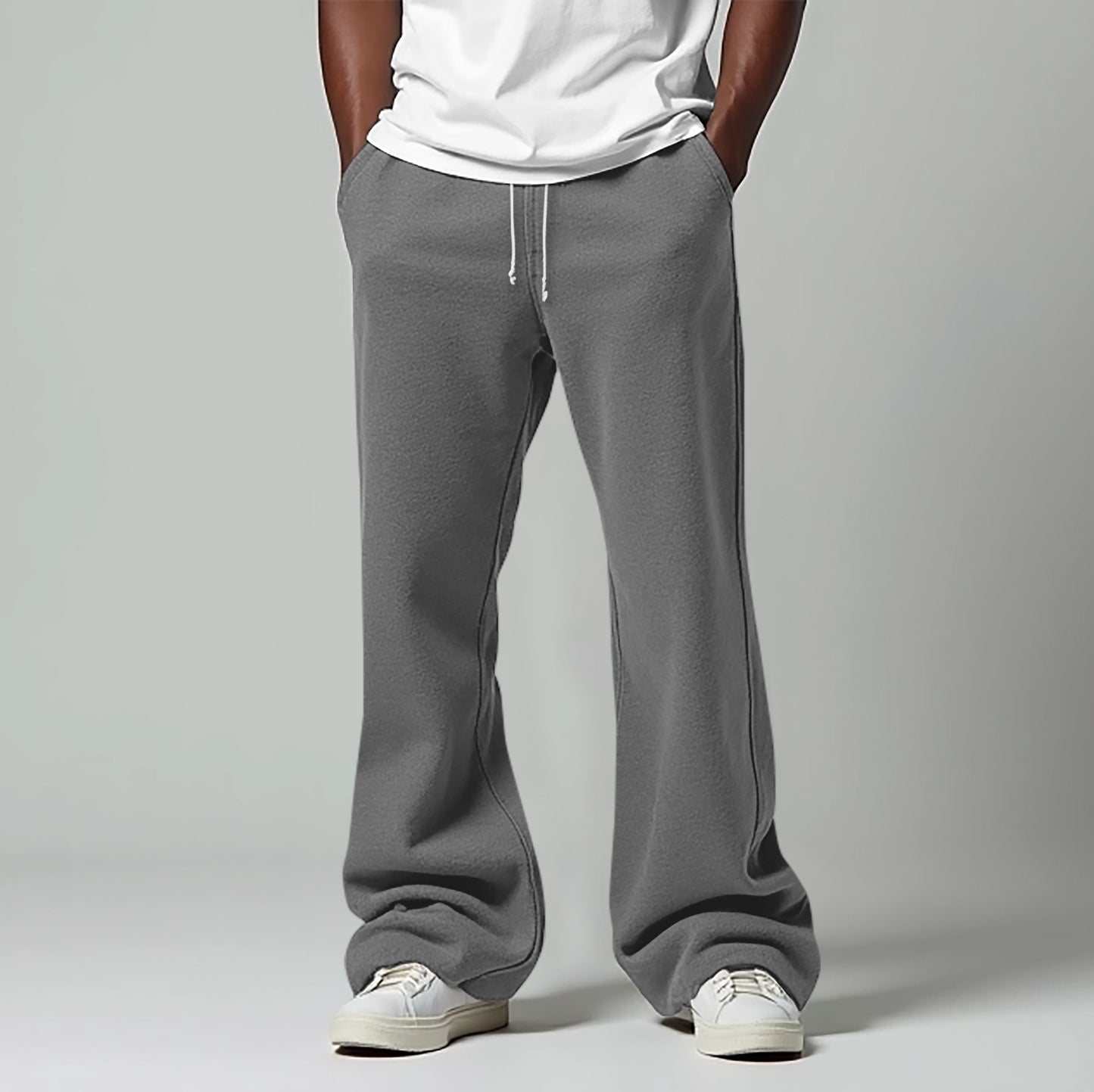 Men's Essentials Everyday Black Flared Sweatpants