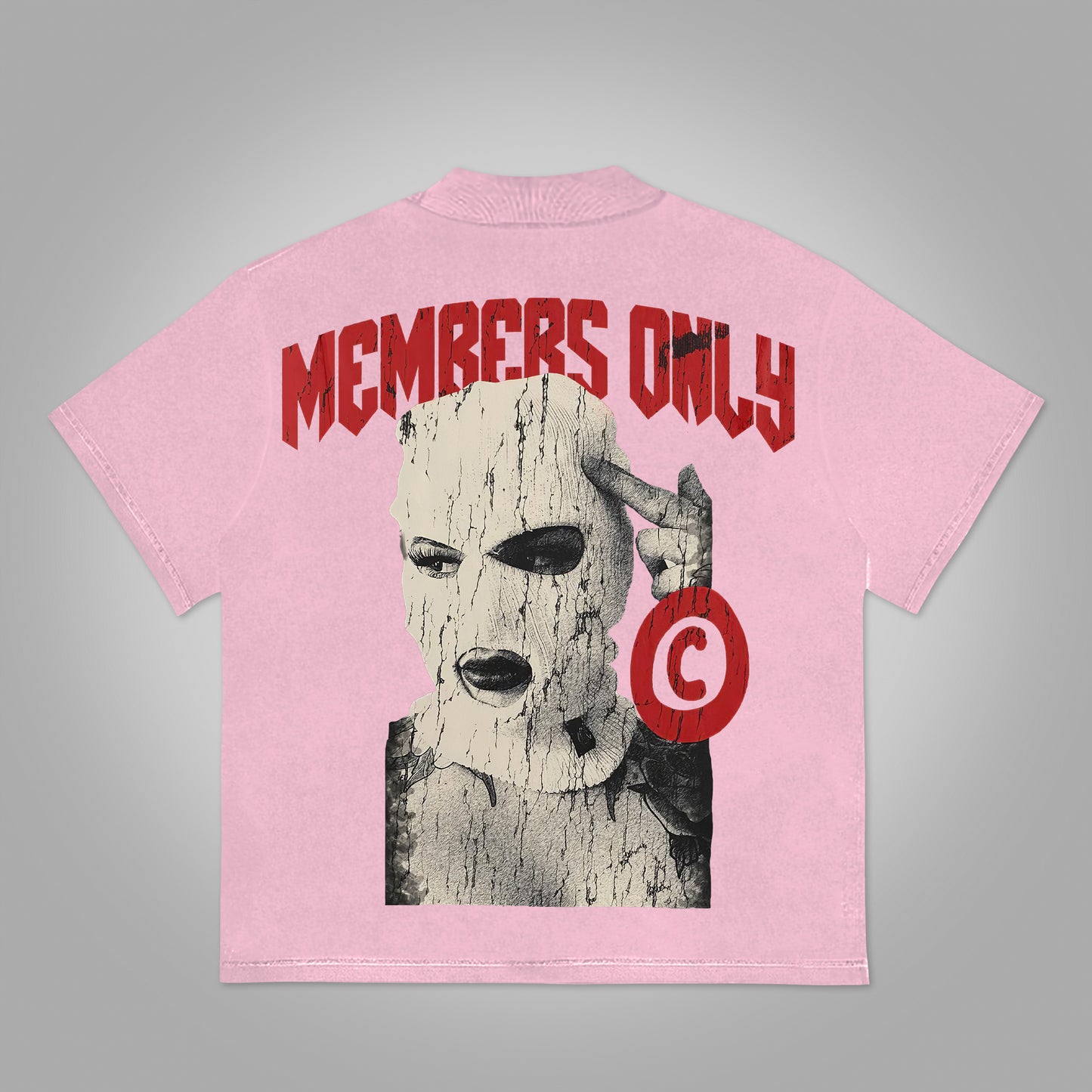 Vintage Members Only Print Graphic Cotton T-Shirt