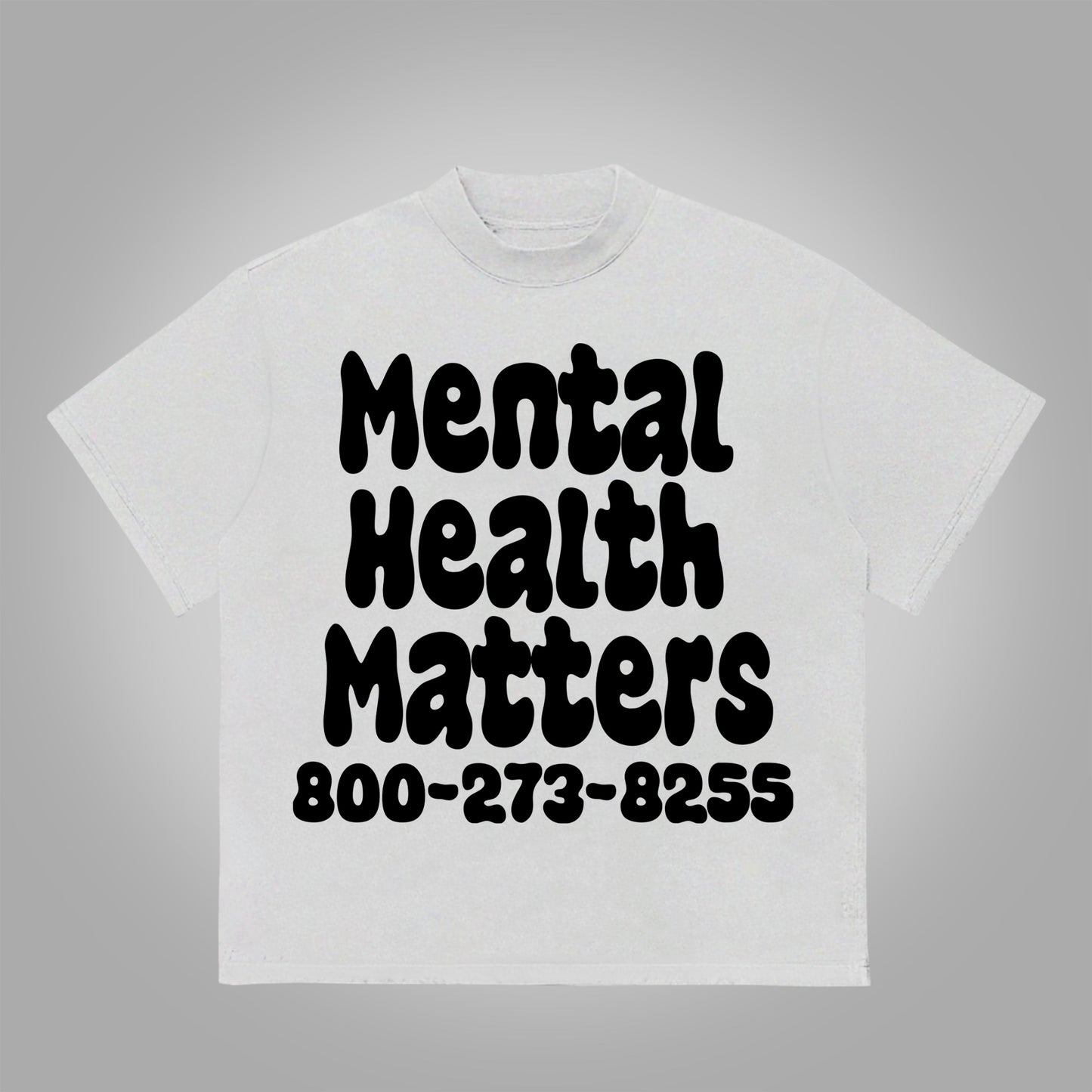 Vercoo Vintage Mental Health Matters Graphic Print Cotton T-Shirt