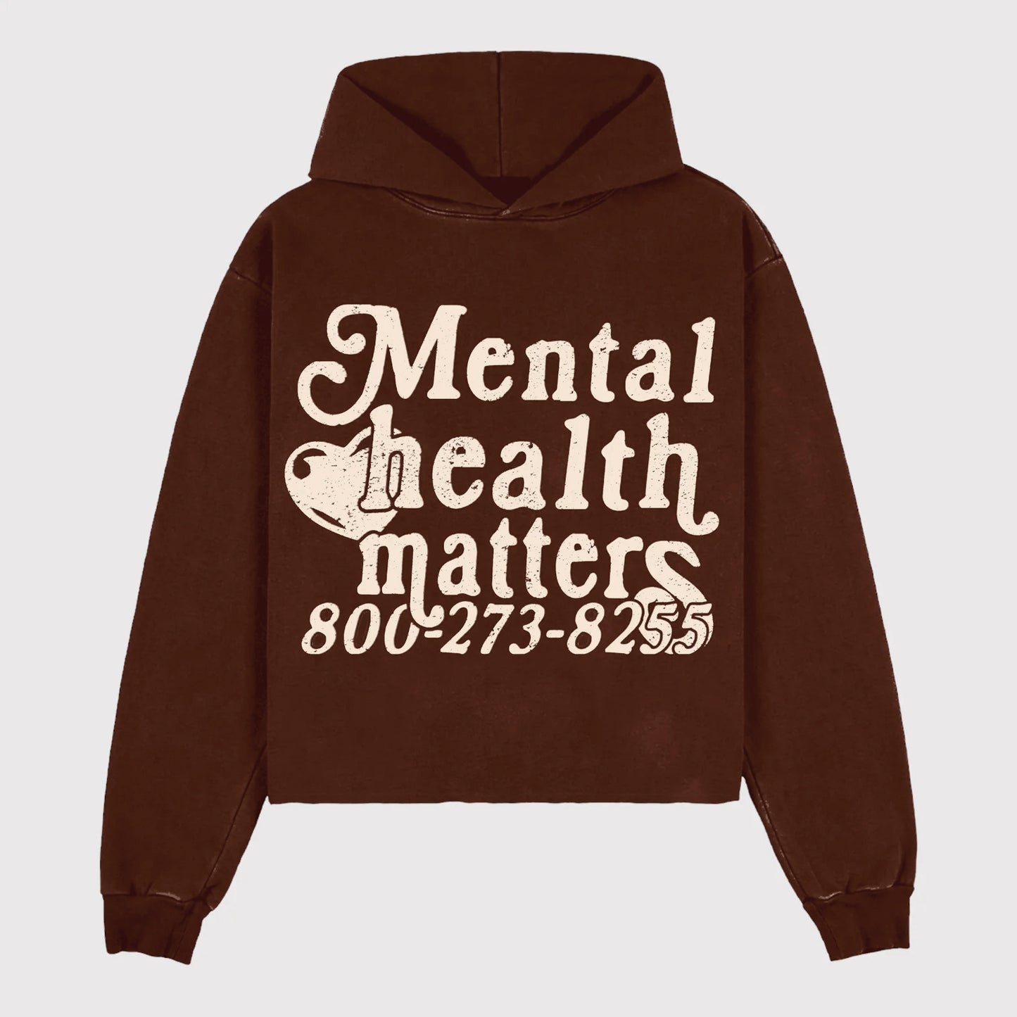 Mental Health Matters Graphic Print Pullover Hoodie