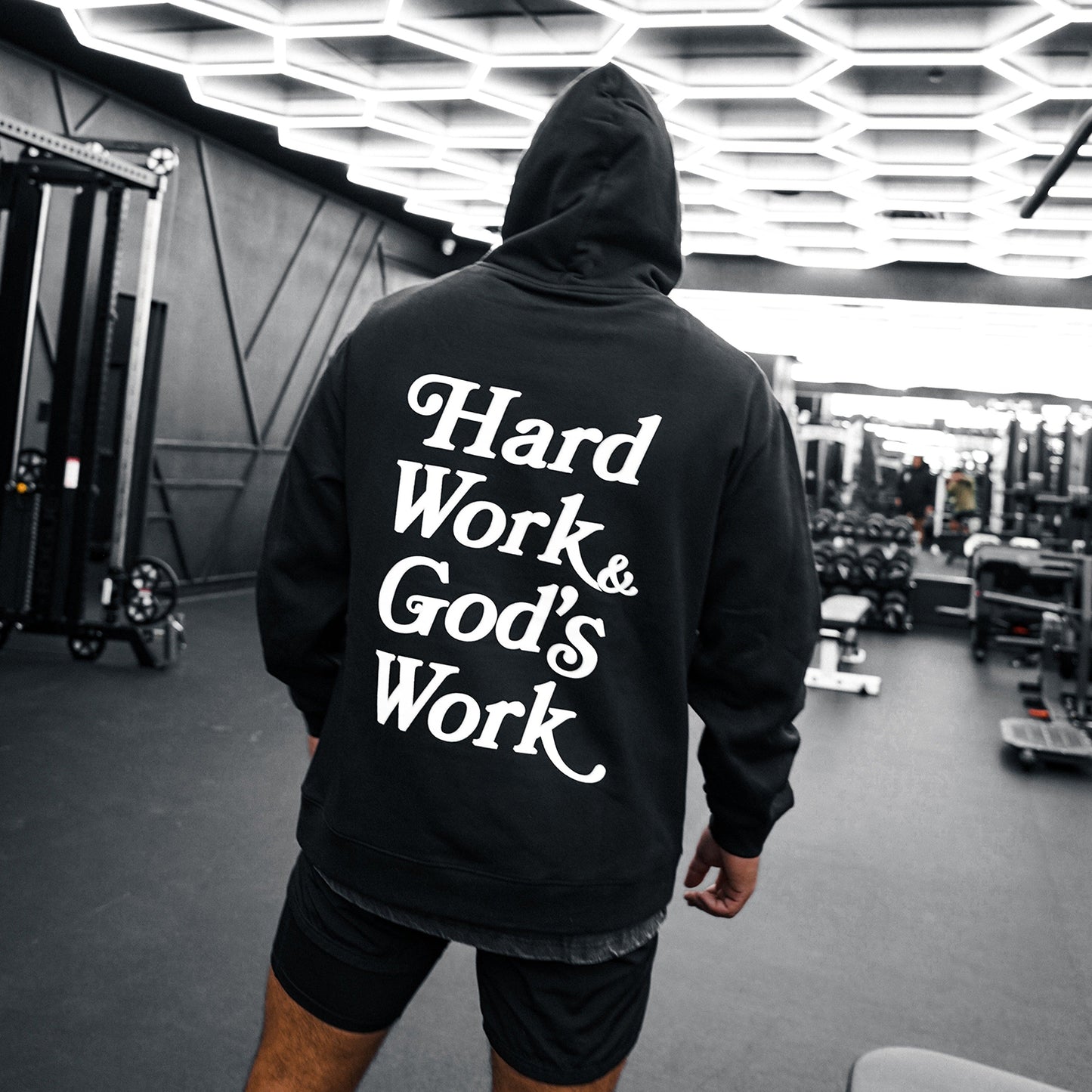 Hard Work & God's Work Print Pullover Fleece Hoodie