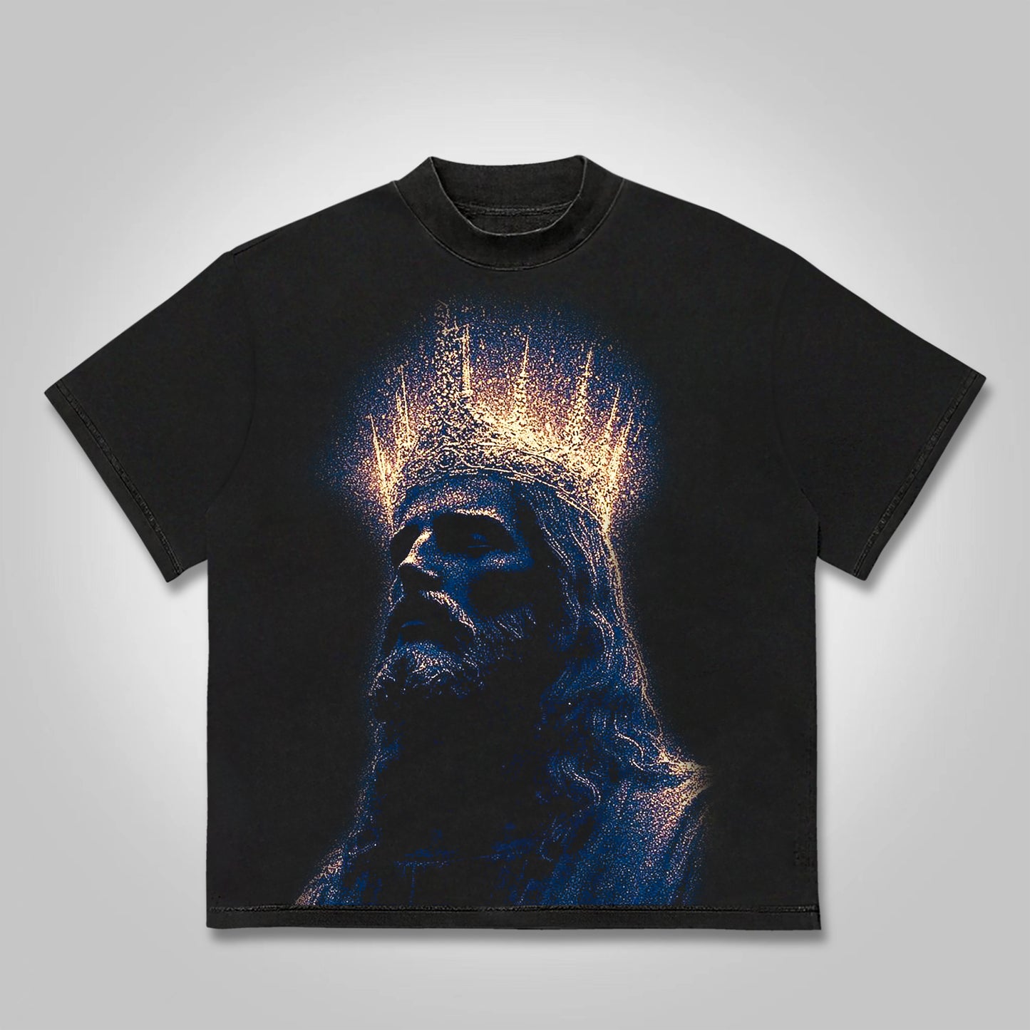 Vercoo Vintage Jesus Graphic Print Cotton T-shirt