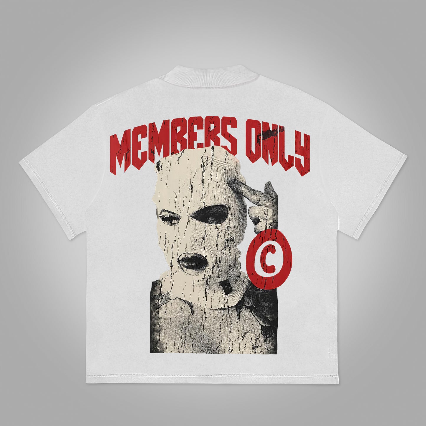 Vintage Members Only Print Graphic Cotton T-Shirt