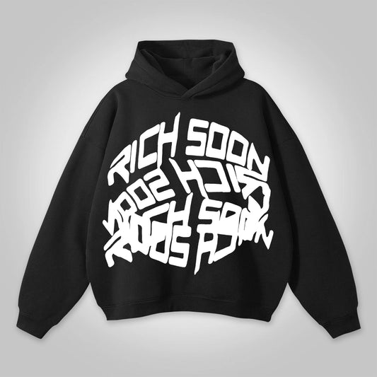 Vercoo Vintage Rich Soon Graphic Hoodie